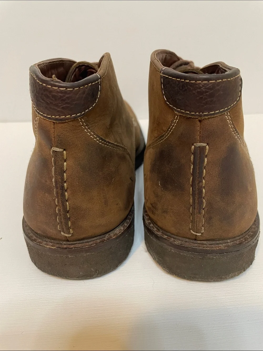 Johnston & Murphy Brown Suede/Sheepskin Chukka Boots - Sz 8